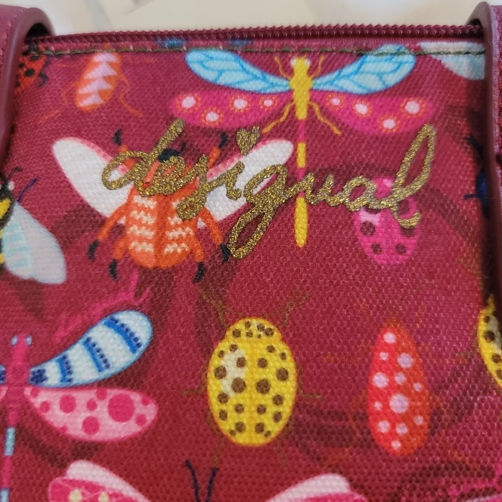 NWT Desigual Bols Bag 4092 Embroidered Butterfly Discontinued